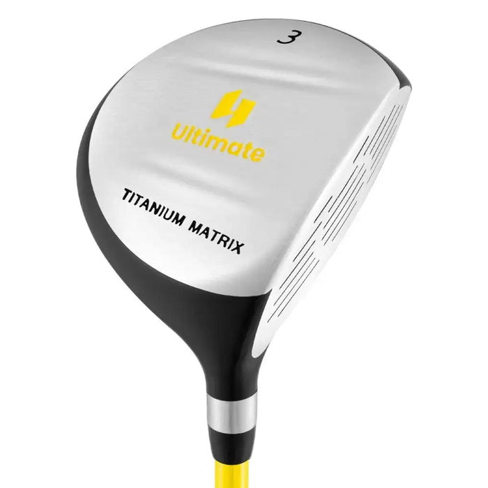 Junior #3 Fairway Wood Yellow | Aluminum Alloy Head with Fiberglass Shaft - Little and Giant Explorers Costway