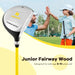 Junior #3 Fairway Wood Yellow | Aluminum Alloy Head with Fiberglass Shaft - Little and Giant Explorers Costway