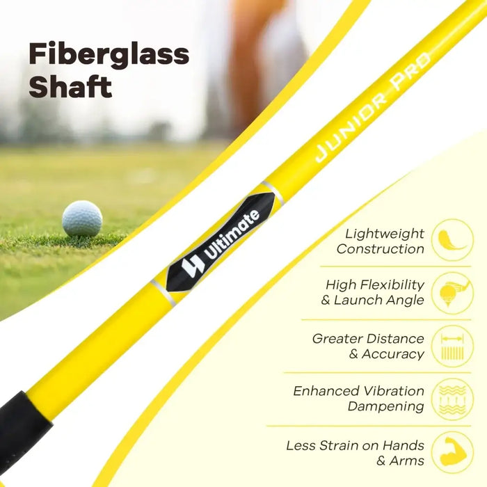 Junior #3 Fairway Wood Yellow | Aluminum Alloy Head with Fiberglass Shaft - Little and Giant Explorers Costway
