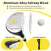 Junior #3 Fairway Wood Yellow | Aluminum Alloy Head with Fiberglass Shaft - Little and Giant Explorers Costway