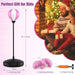 Kids adjustable pink and white boxing ball with stand, gloves, and free pump for children