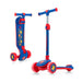 Kick Scooter with Extra Wide Deck - Blue | LED Light-Up Wheels - 3-Wheel Design COSTWAY - Little and Giant Explorers Costway