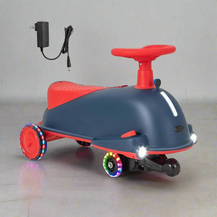 2-in-1 Electric Wiggle Car with Music and Pedal 6V - Little and Giant Explorers Costway