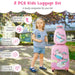 Kids 2-Piece Luggage and Backpack Set – Pink Unicorn-Design | Travel Trolley Case COSTWAY - Little and Giant Explorers Costway