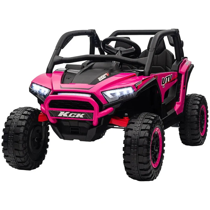 Kids 2-Seater Electric Ride on SUV Truck with 3 Speeds in Pink 24V - Little and Giant Explorers AIYAPLAY