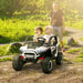 Kids 2-Seater Electric Ride on SUV Truck with 3 Speeds in White 24V - Little and Giant Explorers AIYAPLAY