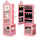 Kids 3-in-1 Jewellery Cabinet - Pink | Heart-Design - Full-Length Mirror COSTWAY - Little and Giant Explorers Costway