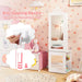 Kids 3-in-1 Jewellery Cabinet - White | Heart-Design - Full-Length Mirror COSTWAY - Little and Giant Explorers Costway