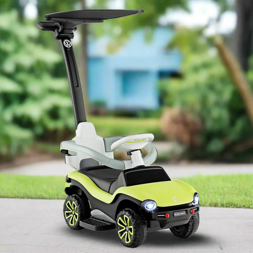 3-in-1 Licensed Volkswagen Ride on Push Car with Handle and Canopy - Little and Giant Explorers Costway