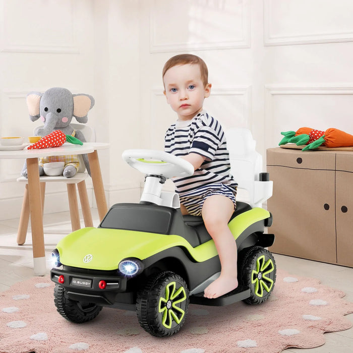 3-in-1 Licensed Volkswagen Ride on Push Car with Handle and Canopy - Little and Giant Explorers Costway