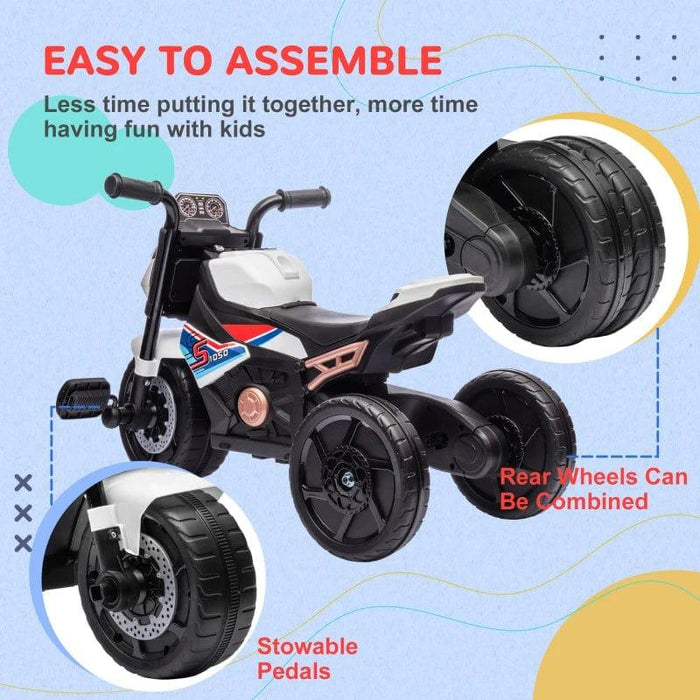 3-in-1 Toddler Pedal Trike with Headlight, Music and Horn - Little and Giant Explorers AIYAPLAY