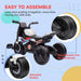 3-in-1 Toddler Pedal Trike with Headlight, Music and Horn - Little and Giant Explorers AIYAPLAY