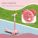 Kids 3 Wheel Scooter with Adjustable Height and LED Lights in Pink - Little and Giant Explorers AIYAPLAY