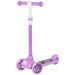 Kids 3 Wheel Scooter with Adjustable Height and LED Lights in Purple - Little and Giant Explorers AIYAPLAY