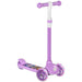 Kids 3 Wheel Scooter with Adjustable Height and LED Lights in Purple - Little and Giant Explorers AIYAPLAY