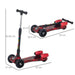 3 Wheel Plastic Scooter with Adjustable Height and Engine-Look Water Spray - Little and Giant Explorers HOMCOM