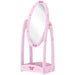 Kids 360° Rotating Standing Mirror with Storage Shelf in Pink - Little and Giant Explorers AIYAPLAY