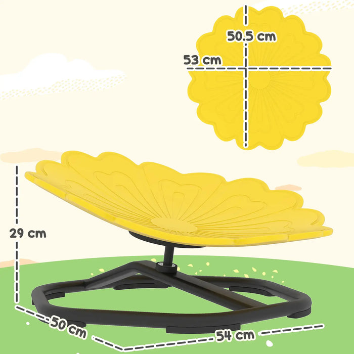 Kids 360° Swivel Chair - Sensory Spinning Seat Yellow Flower-Shaped Design | AIYAPLAY - Little and Giant Explorers AIYAPLAY