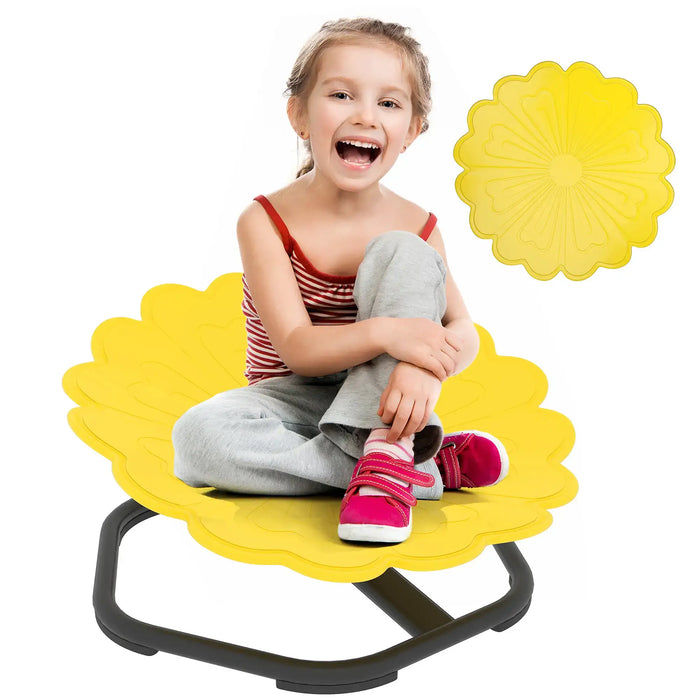 Kids 360° Swivel Chair - Sensory Spinning Seat Yellow Flower-Shaped Design | AIYAPLAY - Little and Giant Explorers AIYAPLAY