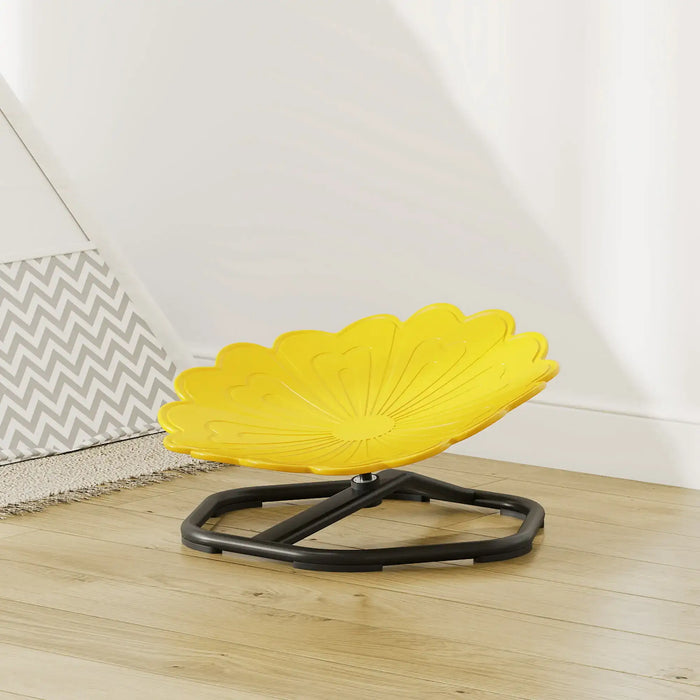 Kids 360° Swivel Chair - Sensory Spinning Seat Yellow Flower-Shaped Design | AIYAPLAY - Little and Giant Explorers AIYAPLAY