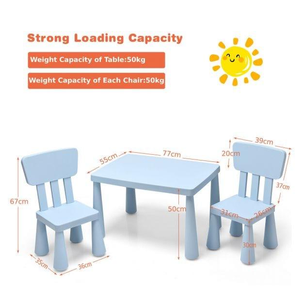 Kids Activity Table and Chair Set - Little and Giant Explorers Costway