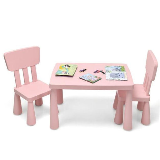 Kids Activity Table and Chair Set - Little and Giant Explorers Costway