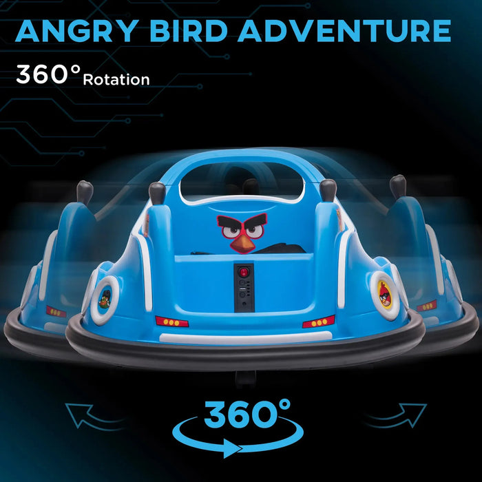 Kids Angry Bird Licensed Waltzer Car with Joysticks in Blue 12V - Little and Giant Explorers AIYAPLAY