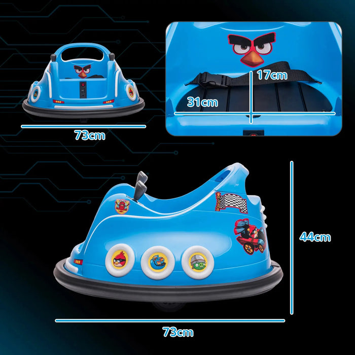 Kids Angry Bird Licensed Waltzer Car with Joysticks in Blue 12V - Little and Giant Explorers AIYAPLAY