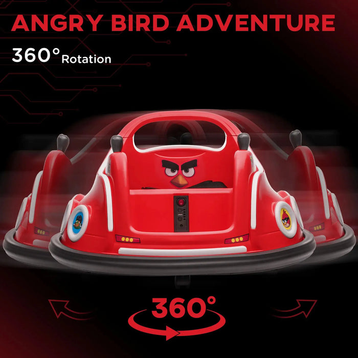 Kids Angry Bird Licensed Waltzer Car with Joysticks in Red 12V - Little and Giant Explorers AIYAPLAY