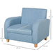 Kids Armchair Blue | Linen Upholstery with Solid Wood Frame - Little and Giant Explorers HOMCOM