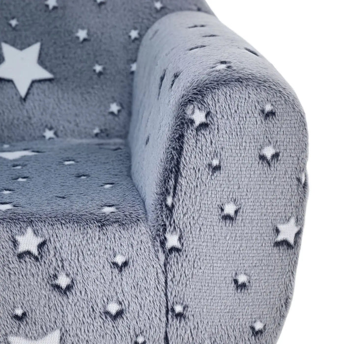 Kids Armchair Grey | Glow-in-the-Dark Star Pattern - Little and Giant Explorers AIYAPLAY