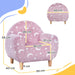 Kids Armchair Pink | Glow-in-Dark Star Pattern with Dense Foam - Little and Giant Explorers AIYAPLAY