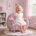Kids Armchair Pink | Glow-in-Dark Star Pattern with Dense Foam - Little and Giant Explorers AIYAPLAY