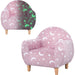 Kids Armchair Pink | Glow-in-Dark Star Pattern with Dense Foam - Little and Giant Explorers AIYAPLAY