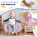 Kids Armchair Pink | Glow-in-Dark Star Pattern with Dense Foam - Little and Giant Explorers AIYAPLAY