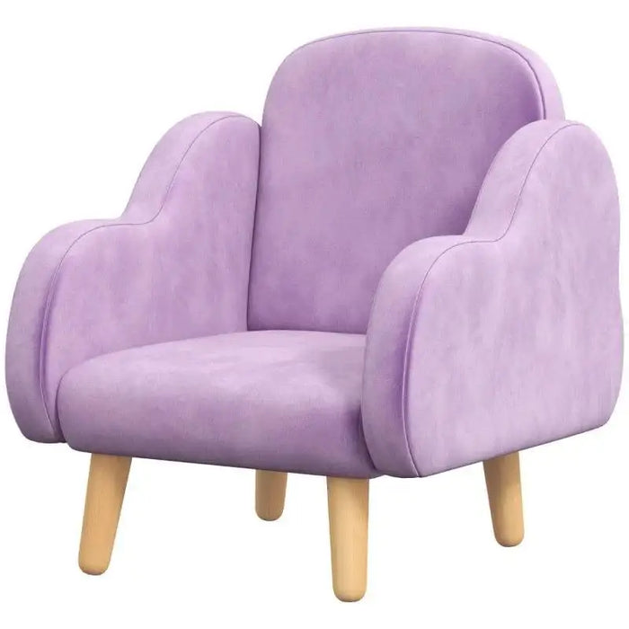 Kids Armchair Purple | Cloud Design with Dutch Velvet - Little and Giant Explorers ZONEKIZ