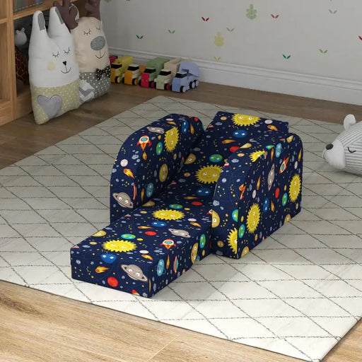 Kids Armchair - Universe Pattern | Foldable Toddler Recliner AIYAPLAY - Little and Giant Explorers AIYAPLAY