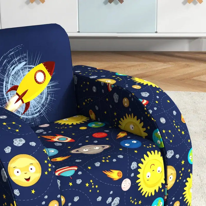Kids Armchair - Universe Pattern | Foldable Toddler Recliner AIYAPLAY - Little and Giant Explorers AIYAPLAY