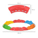 Colorful 6-piece modular kids balance beam set in circular formation with size dimensions.