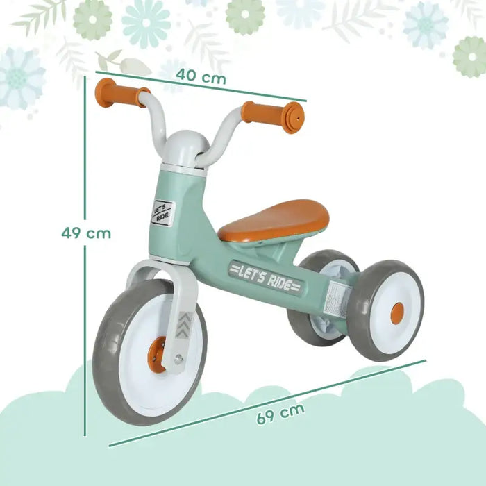 Kids Balance Bike – Green, White and Brown | Toddler Trike with Enclosed Wheels AIYAPLAY - Little and Giant Explorers AIYAPLAY