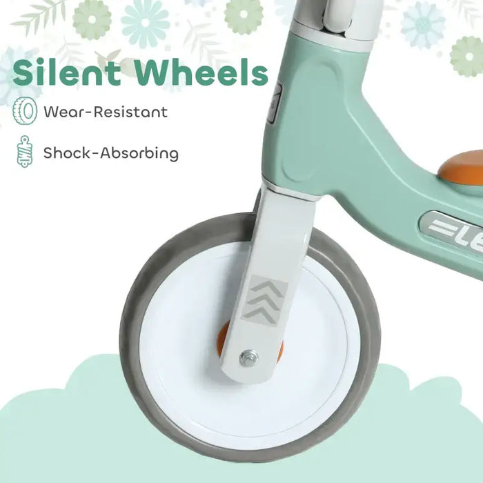 Kids Balance Bike – Green, White and Brown | Toddler Trike with Enclosed Wheels AIYAPLAY - Little and Giant Explorers AIYAPLAY