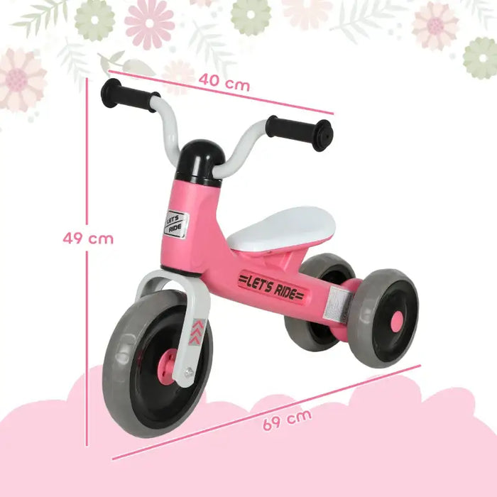 Kids Balance Bike – Pink | Toddler Trike - Enclosed Wheels and Silent EVA Tyres AIYAPLAY - Little and Giant Explorers AIYAPLAY