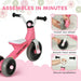 Kids Balance Bike – Pink | Toddler Trike - Enclosed Wheels and Silent EVA Tyres AIYAPLAY - Little and Giant Explorers AIYAPLAY