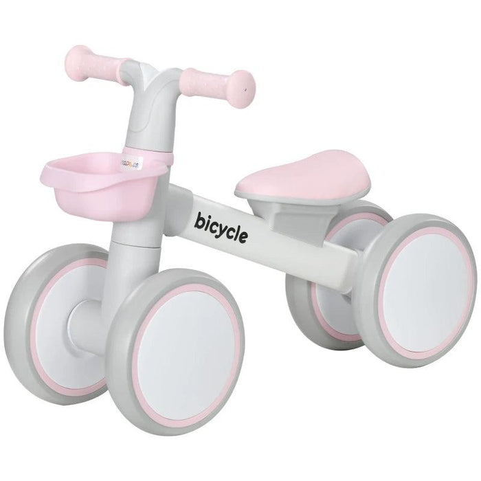 Kids Balance Bike with Adjustable Seat and Silent Wheels in Pink - Little and Giant Explorers AIYAPLAY