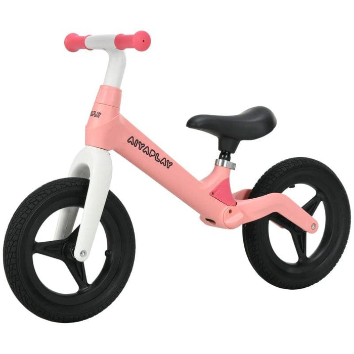 Balance Bike with Adjustable Seat, Handlebar and PU Wheels in Pink - Little and Giant Explorers AIYAPLAY