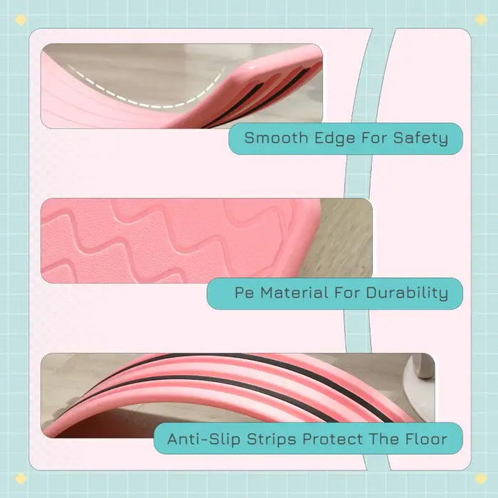 Kids Balance Board – Pink | Montessori Wobble Board with Anti-Slip Strips ZONEKIZ - Little and Giant Explorers ZONEKIZ