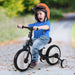 Balance Training Bike with Removable Stabilisers in Black - Little and Giant Explorers HOMCOM