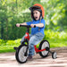 Kids Balance Training Bike with Removable Stabilisers in Red - Little and Giant Explorers HOMCOM