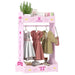 Kids 'Ballerina' Clothes Rail with 2 Storage Shelves - Little and Giant Explorers AIYAPLAY