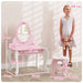 Kids Ballet Theme Vanity Table with Stool and Mirror - Little and Giant Explorers AIYAPLAY